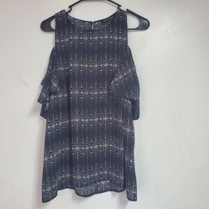 Ivanka Trump Women Black Short Sleeve Top Size Large NWT